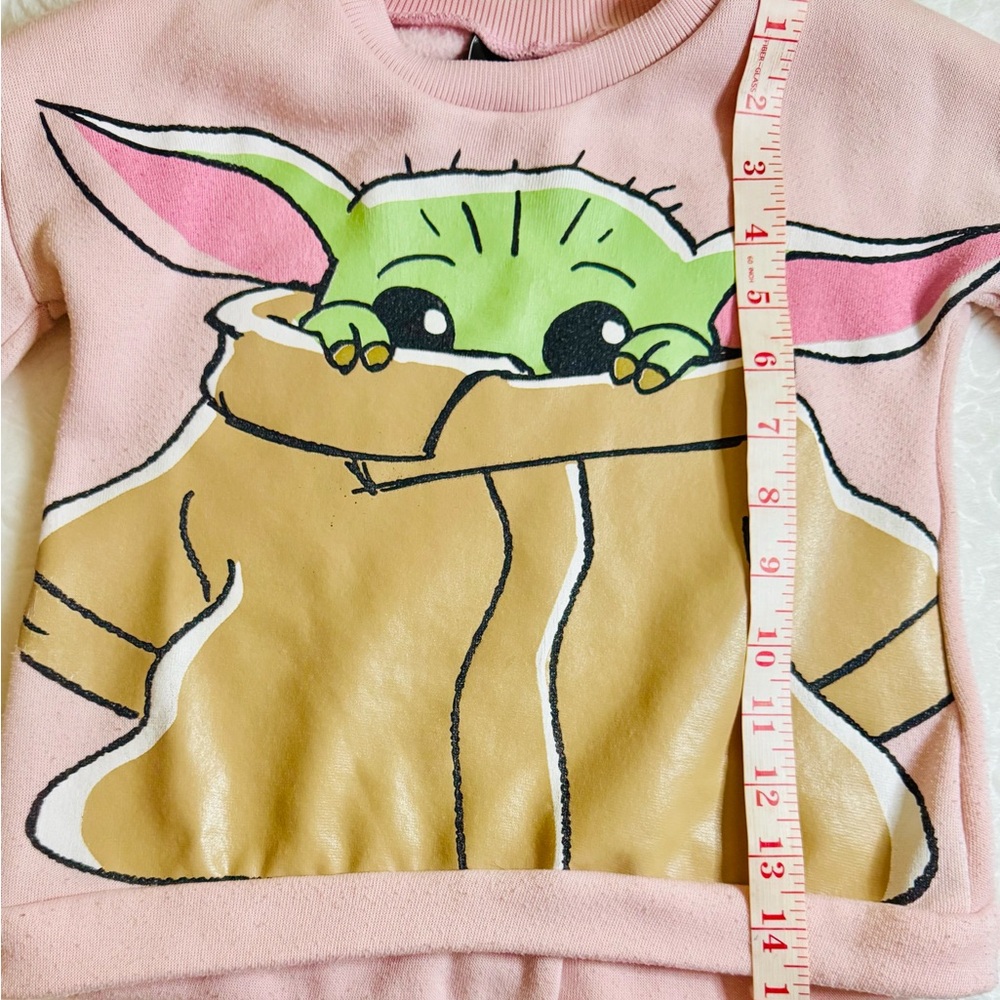 Pink Grogu (Baby Yoda) Sweatshirt (size 5T) from Star Wars Disney - Picture 5 of 7